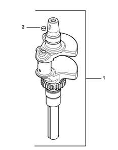 Kohler Cv680-3044 Crankshaft Diagram and Parts List for Z-FORCES48 (53BH5FJB-53BH5FJB050)(2012) Cub Cadet Lawn Tractor